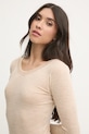Vunena majica dugih rukava Chantelle FEMILET bež FN1584