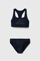 adidas Performance costum de baie pentru copii din două piese BIG BARS BIK GY moale bleumarin IV9849