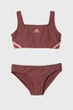 adidas Performance costum de baie pentru copii din două piese 3S BIKINI moale roz IY5069