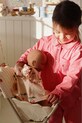 Konges Sløjd pijamale de bumbac pentru copii PIO FRILL SET GOTS KS102059