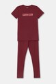 Calvin Klein Underwear pijamale de bumbac pentru copii set burgundia G80G800716.9BYH