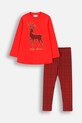 Coccodrillo pijamale de bumbac pentru copii cu modele rosu ZC4448107MER