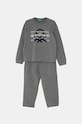Detské pyžamo United Colors of Benetton sada sivá 3DKE0P073.G.Seasonal