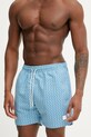 BOSS szorty kąpielowe Vibe Planet friendly niebieski 50518968