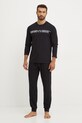 Піжама Emporio Armani Underwear трикотаж чорний 112033.4F516