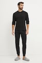 United Colors of Benetton bluza pijama 3Q414M01T negru NC24