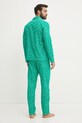 Бавовняна піжама United Colors of Benetton 4XPR4P00B зелений AW24