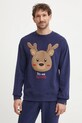 Піжамна кофта United Colors of Benetton трикотаж темно-синій 3DFQ4M01V