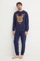 Піжамна кофта United Colors of Benetton 3DFQ4M01V темно-синій NC24