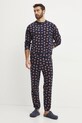 Піжама United Colors of Benetton трикотаж темно-синій 38DK4P02L