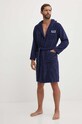 EA7 Emporio Armani szlafrok bawełniany CC792.904020.06935 granatowy AW24