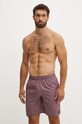 Plavkové šortky adidas Performance Solid CLX Planet friendly fialová IX9791