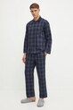 Bavlněné pyžamo BOSS sada námořnická modř 50527355