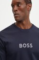 Pamučna pidžama BOSS 50527499 mornarsko plava