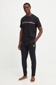 HUGO pantaloni pijama bumbac 50524772 negru AW24