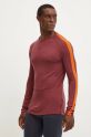 Icebreaker longsleeve funzionale 200 ZoneKnit rosso IB0A56HA02L1