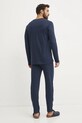Βαμβακερές πιτζάμες Fila FPW1203 σκούρο μπλε AW24