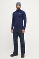 Ισοθερμικό μακρυμάνικο πουκάμισο Descente Shoulder Trim DWMYGB21 σκούρο μπλε AW24