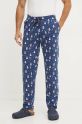 Lindbergh pantaloni pijama bumbac fund bleumarin 30.997524.BLUE