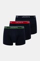 Боксери Lacoste 3-pack гладкий темно-синій 6H3379