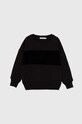 Детская хлопковая кофта Calvin Klein Jeans хлопок чёрный IB0IB02135.9BYH.116