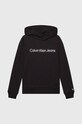 Детски памучен суичър Calvin Klein Jeans IU0IU00601.9BYH черен AW24