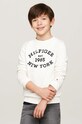 Dětská mikina Tommy Hilfiger bez kapuce bílá KB0KB09048.9BYH.128.176