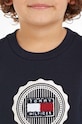 Παιδική βαμβακερή μπλούζα Tommy Hilfiger KB0KB09052.9BYH.128.176 σκούρο μπλε