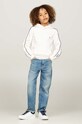 Dětská mikina Tommy Hilfiger bílá KB0KB09054.9BYH