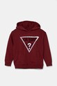 Guess bluza bawełniana dziecięca z kapturem bordowy L4RQ23.KAD74.9BYH