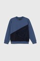 Otroški bombažen pulover Guess Brez kapuce mornarsko modra L4YQ04.KA6R4.9BYH