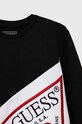 Guess bluza bawełniana dziecięca czarny L4YQ04.KA6R4.9BYH
