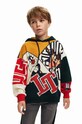 Дитяча бавовняна кофта Desigual LOONEY TUNES з капюшоном жовтий 24WBSK07
