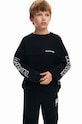 Desigual hanorac de bumbac pentru copii cu modele negru 24WBSK03