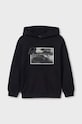 Dětská mikina Mayoral s kapucí černá 7452.7D.Junior.9BYH