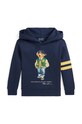Detská mikina Polo Ralph Lauren s kapucňou tmavomodrá 322960441001