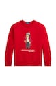 Detská mikina Polo Ralph Lauren bez kapucne červená 323960439001