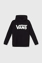 Vans hanorac de bumbac pentru copii Vans Classic II PO BY print negru VN000JBMBLK1