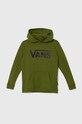 Dětská bavlněná mikina Vans Classic II PO BY s kapucí zelená VN000JBMCIB1