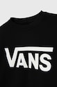 Vans hanorac de bumbac pentru copii CLASSIC II CREW VN000K99BLK1 negru AW24