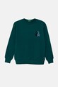 United Colors of Benetton bluza bawełniana dziecięca nadruk zielony 3J68C10JM.G.Seasonal