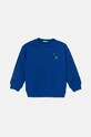 United Colors of Benetton bluza bawełniana dziecięca nadruk niebieski 3J70G10F0.P.Seasonal