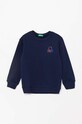 United Colors of Benetton bluza bawełniana dziecięca nadruk granatowy 3J70G10F0.P.Seasonal