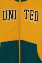 Băieți United Colors of Benetton hanorac de bumbac pentru copii 3J70G5033.P.Seasonal galben