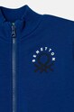 Băieți United Colors of Benetton hanorac de bumbac pentru copii 3J70G5033.P.Seasonal albastru