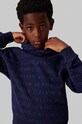 Dětská bavlněná mikina Calvin Klein Jeans s kapucí námořnická modř IB0IB02322.104.116.9BYH