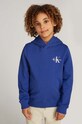 Detská bavlnená mikina Calvin Klein Jeans bavlna modrá IU0IU00266.128.176.9BYH
