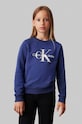 Calvin Klein Jeans bluza bawełniana dziecięca nadruk niebieski IU0IU00675.104.116.9BYH