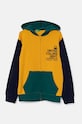 United Colors of Benetton bluza bawełniana dziecięca z kapturem żółty 3J68C503X.G.Seasonal