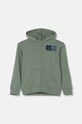 United Colors of Benetton bluza bawełniana dziecięca z kapturem zielony 3J68C503X.G.Seasonal